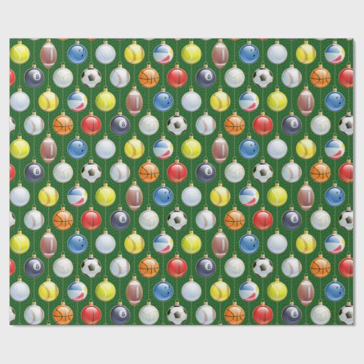 Sport-Ornamente Geschenk Wrap Geschenkpapier (Flach)