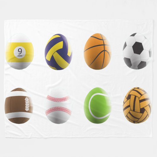 Sport-Oster-Eier-Decke Fleecedecke (Vorderseite (Horizontal))