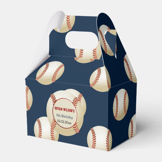 Sport Party Baseball Thema Personalisierte Gefälli Geschenkschachtel (Vorderseite)
