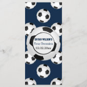 Sport-Party Fußball-Thema Persönliche Menükarten (Rückseite)