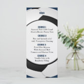 Sport-Party Fußball-Thema Persönliche Menükarten (Stehend Vorderseite)