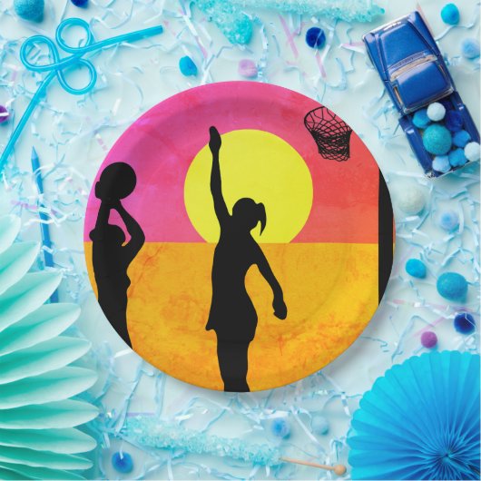 Sport-Party-IdeeNetball Themed Pappteller (Party)