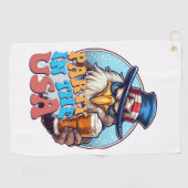 SPORT-Party in den USA Golfhandtuch (Horizontal)