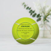 Sport Party Tennis Thema Personalisiert Einladunge Einladung (Stehend Vorderseite)