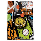 Sport Pattern With Balls Mittlere Geschenktüte (Vorderseite)