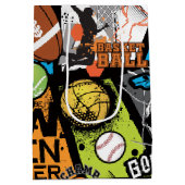 Sport Pattern With Balls Mittlere Geschenktüte (Rückseite)