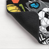 Sport Pattern With Balls Mousepad (Ecke)