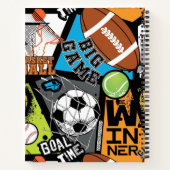 Sport Pattern With Balls Notizblock (Rückseite)