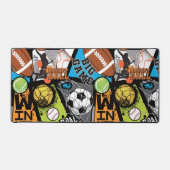 Sport Pattern With Balls Schreibtischunterlage (Vorderseite)