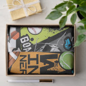 Sport Pattern With Balls Seidenpapier (Geschenk)