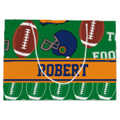 SPORT personifiziert Fußball-Muster für Kinder Große Geschenktüte (Rückseite)