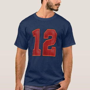 Sport Player Nummer 12 Jersey Nummer 12 T-Shirt