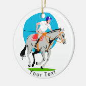SPORT Polo-Pony u. Spieler Keramik Ornament (Links)