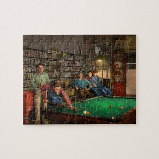 Sport - Pool - das Poolgedränge 1941 Puzzle (Horizontal)