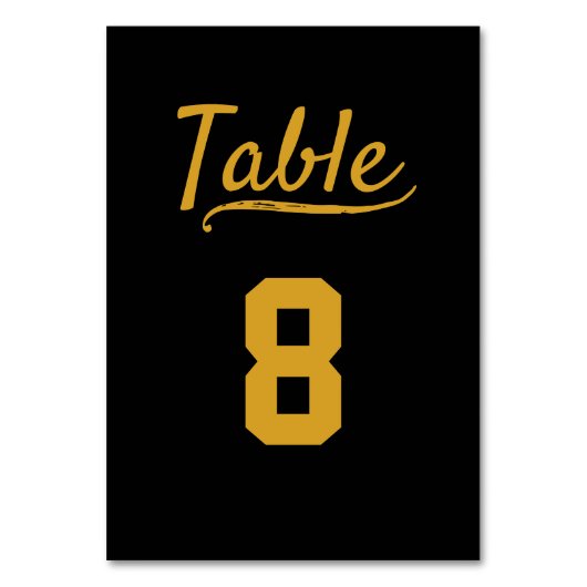 Sport Pub Grill Bar Restaurant Gold Tischnummer (Vorderseite)