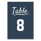 Sport Pub Grill Bar Restaurant Navy Blau Tischnummer (Rückseite)