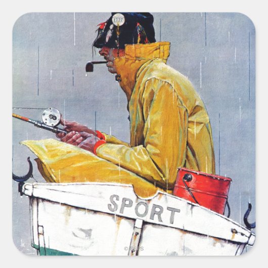 Sport Quadratischer Aufkleber (Vorderseite)