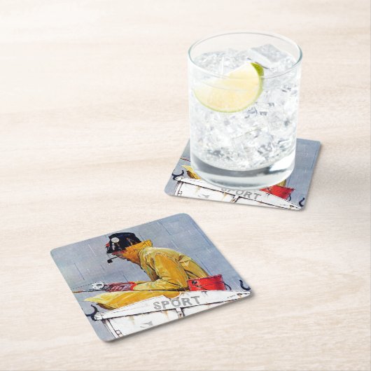 Sport Rechteckiger Pappuntersetzer (Vor Ort)