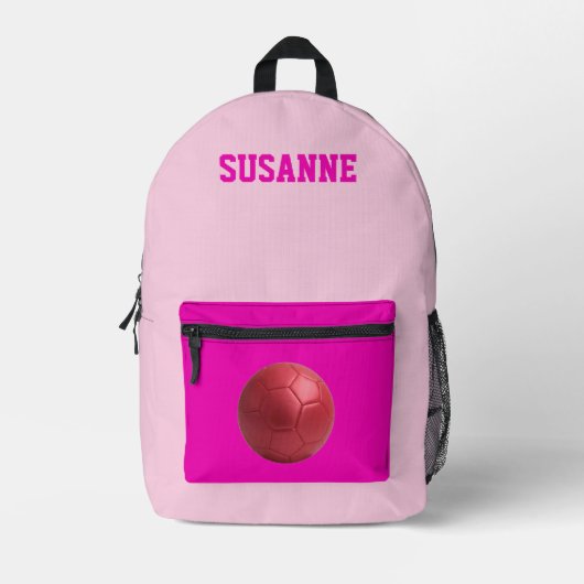 Sport Rucksäcke Fußball Mädchen Rosa Fuchsie Schul (Vorderseite)