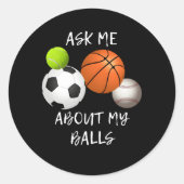 Sport Runder Aufkleber (Vorderseite)