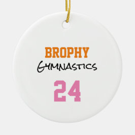 Sport School NAME Gymnastik Jahr Teamkollegen Keramik Ornament