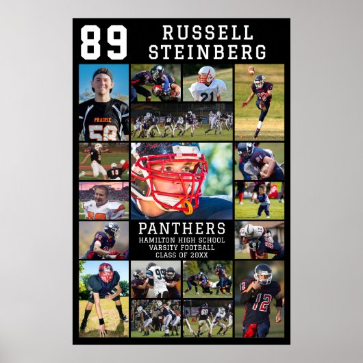 Sport Senior Abschluss 18 FotoCollage Poster (Vorne)