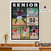 Sport Senior Abschluss 6 FotoCollage Poster