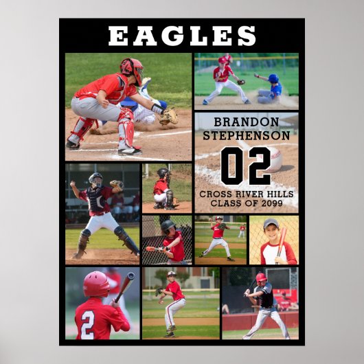 Sport Senior Night 11 Foto Collage Custom Poster (Vorne)