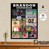 Sport Senior Night 11 Foto Collage Personalisiert Poster