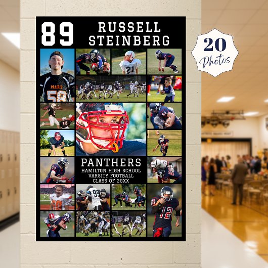 Sport Senior Night Abschluss 20 FotoCollage Poster