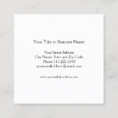 Sport-Shooting Quadratische Visitenkarte (Rückseite)