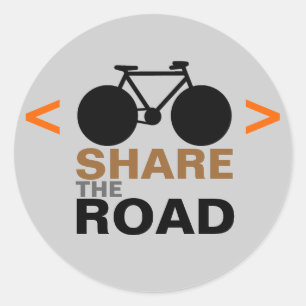 sport sign respect cyclist runder aufkleber