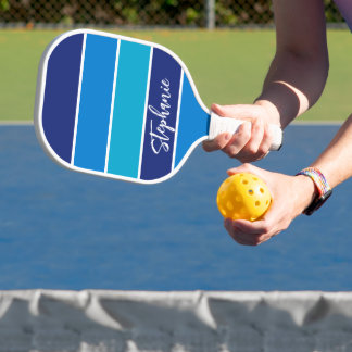 Sport Signature Blue Striped Pickleball Schläger