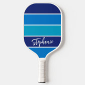 Sport Signature Blue Striped Pickleball Schläger (Rückseite)