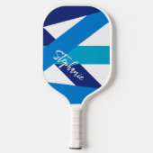 Sport Signature Diagonal Blue Striped Pickleball Schläger (Rückseite)