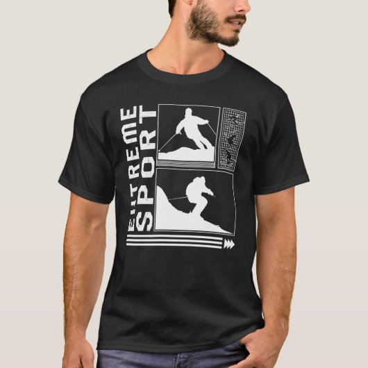 Sport Skiing Skier Winter Snowboard Snowboarder T-Shirt (Vorderseite)