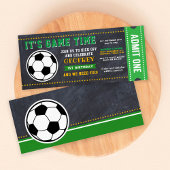 Sport Soccer Chalkboard Ticket Pass Geburtstag Einladung
