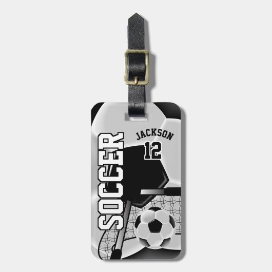 Sport Soccer | DIY Text Gepäckanhänger (Vorderseite vertikal)