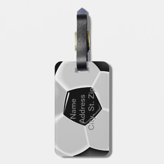 Sport Soccer | DIY Text Gepäckanhänger (Rückseite vertikal)