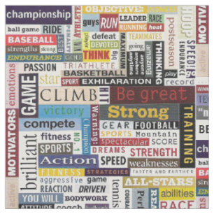 Sport-Spiel-Zitat-Druck-Muster-Gewebe Stoff