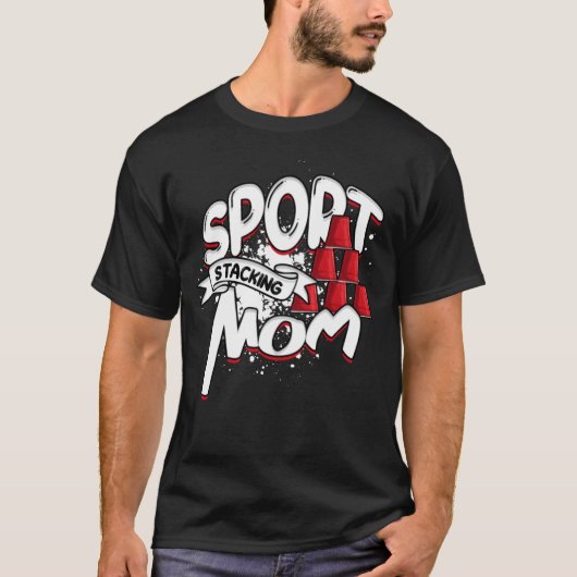 Sport Stacking Mom Speed Stacker Sport Stacking fr T-Shirt (Vorderseite)