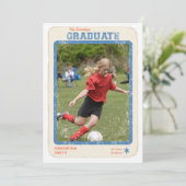 Sport-Stern-Abschluss Einladung (Stehend Vorderseite)