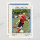 Sport-Stern-Abschluss Einladung (Vorne/Hinten)