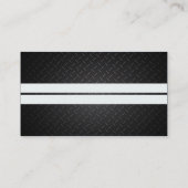 Sport Stripes Personal Trainer Metal Business Card Visitenkarte (Rückseite)