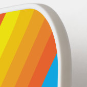 Sport Sunburst Sea Stripes with Name Pickleball Schläger (Linke Seite)