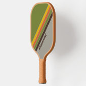 Sport Sunset Clover Striped with Name Pickleball Schläger (Links)