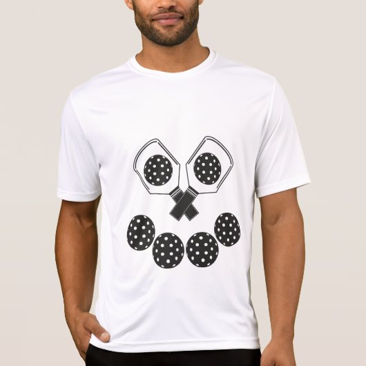 Sport-Tek Pickleball Jackolantern (weiße Paddeln) T-Shirt (Vorderseite)