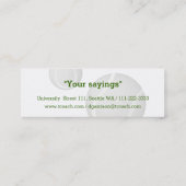 Sport Tenis Zug-| Mini Visitenkarte (Rückseite)