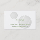 Sport Tenis Zug-| Visitenkarte (Rückseite)