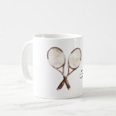 Sport Tennis-Schläger Kaffeetasse (Vorderseite Links)